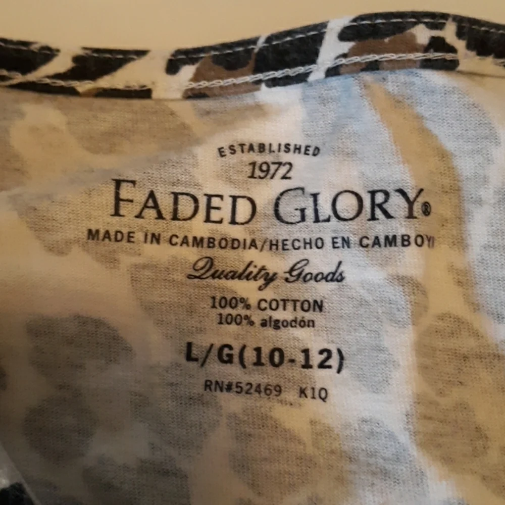 Justice Faded Glory 10 leopard print